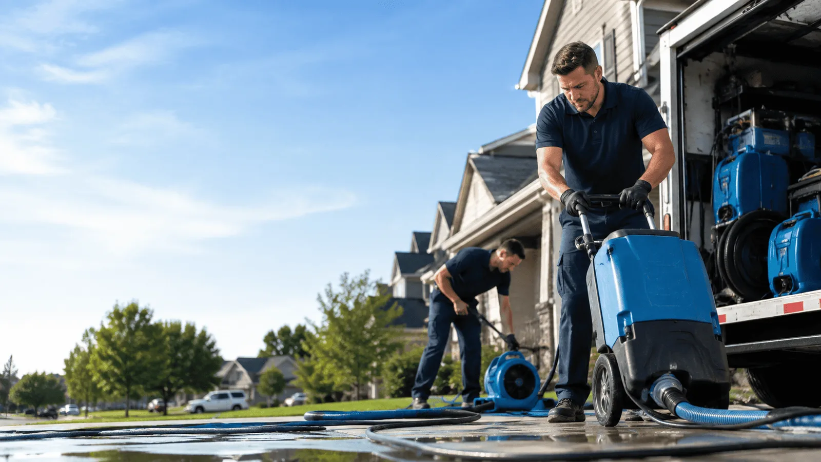 Dehumidification being performed in Shapleigh, ME